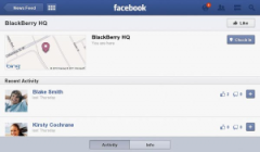Facebook for BlackBerry PlayBook
