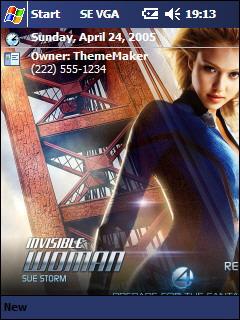 Fantastic 4 - Invisible Woman VGA Theme for Pocket PC