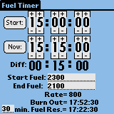FlyBy Fuel Timer (Palm OS)