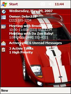 Ford GT dkb Theme for Pocket PC