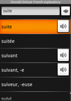 French Talking SlovoEd Deluxe French Explanatory Dictionary for Android