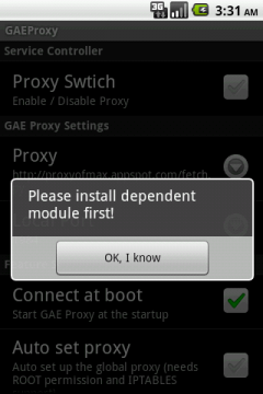 GAE Proxy Runtime Module