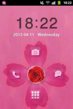 GO Locker Pink Cute Rose Theme