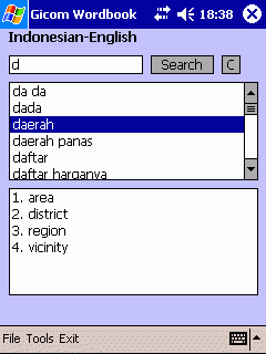 GWordBook Indonesian-English Dictionary