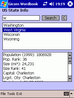 GWordBook US State Information