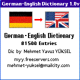 German-English Dictionary for Palm OS
