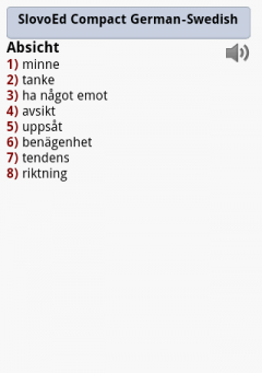 German Talking SlovoEd Compact German-Swedish & Swedish-German Dictionary for Android