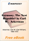 Germany, The Next Republic? for MobiPocket Reader