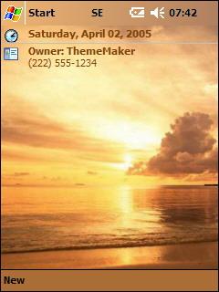 Golden Sunset QVGA Theme for Pocket PC