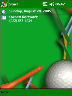 Golf Tees and Ball Theme for Pocket PC