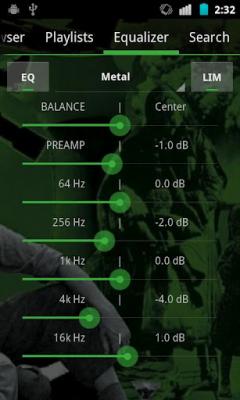 GoneMAD Music Player ICS Holo Green Skin