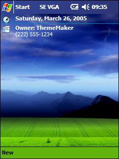 Grassy Blue VGA Theme for Pocket PC