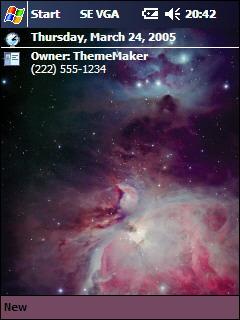 Great Nebula in Orion VGA Theme for Pocket PC