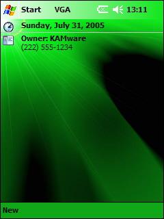 Green Radiance Theme for Pocket PC