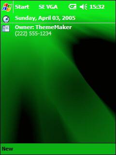 Green Rays VGA Theme for Pocket PC