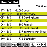 HandWallet for Palm OS