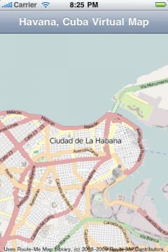 Havana, Cuba Virtual Map