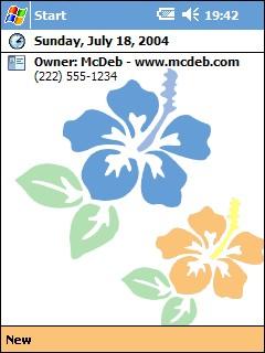 Hawaiian Flowers Theme for Pocket PC