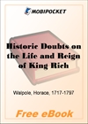 Historic Doubts on the Life and Reign of King Richard the Third for MobiPocket Reader