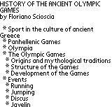History of Ancient Olympic Games