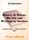 Honore de Balzac, His Life and Writings for MobiPocket Reader