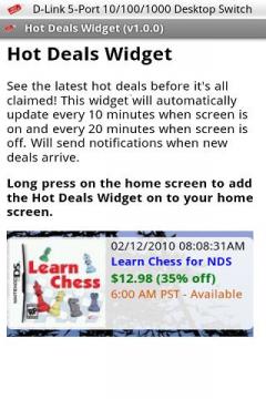 Hot Deals Widget