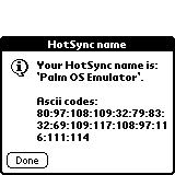 Hot Sync Name