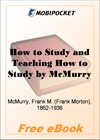 How to Study and Teaching How to Study for MobiPocket Reader