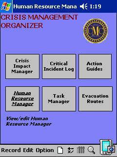Crisis Management Organizer