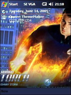 Human Torch Theme for Pocket PC