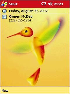 Hummingbird Yellow Theme for Pocket PC
