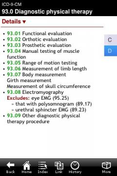 ICD-9-CM (International Classification of Diseases, Ninth Revision, Clinical Modification) for iPhone