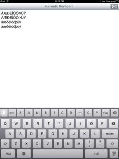 Icelandic Keyboard for iPad