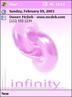 Infinity pink Theme for Pocket PC