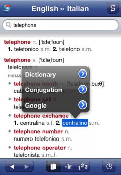 Italian-English Translation Dictionary and Verbs