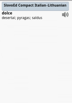 Italian Talking SlovoEd Compact Italian-Lithuanian & Lithuanian-Italian Dictionary for Android