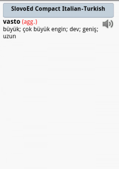 Italian Talking SlovoEd Compact Italian-Turkish & Turkish-Italian Dictionary for Android