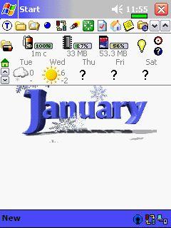 January Animated Theme for Pocket PC