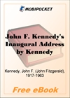 John F. Kennedy's Inaugural Address for MobiPocket Reader