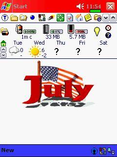 July Animated Theme for Pocket PC