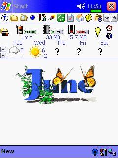 June Animated Theme for Pocket PC