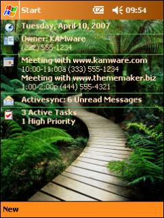 Jungle Path TQQ Theme for Pocket PC