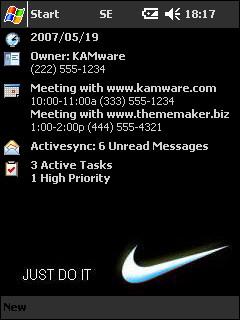 Just Do It Theme for Pocket PC