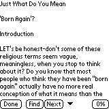 Just What Do You Mean "Born Again"?