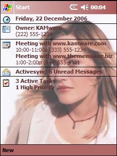 Kate Winslet AMF Theme for Pocket PC
