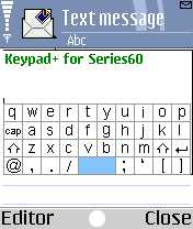 Keypad+: Hebrew Virtual Keyboard for Series 60 phones