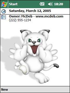 Kitty In My Screen Theme for Pocket PC