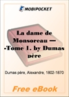 La dame de Monsoreau - Tome 1 for MobiPocket Reader