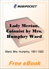 Lady Merton, Colonist for MobiPocket Reader