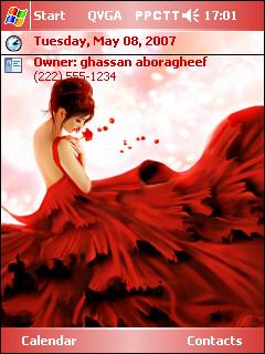 Lady in red gh Theme for Pocket PC